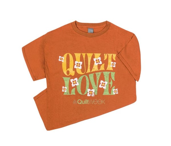 2023 Quilt Love Orange Shirt